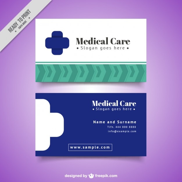 Free vector medical card simple design