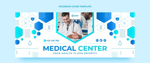 Medical center facebook cover template