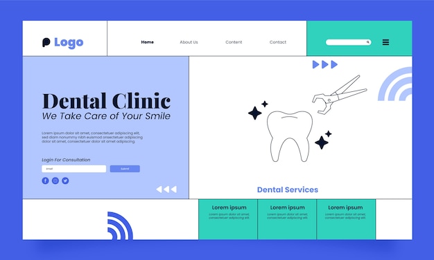 Free Vector medical center template design