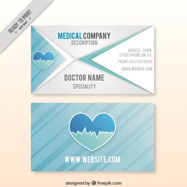 Free Vector medical company card