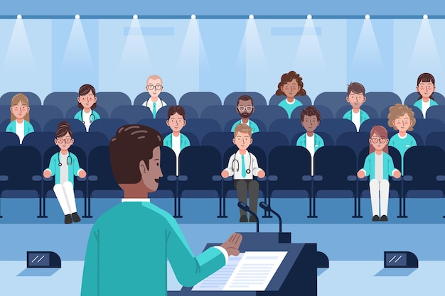 Free Vector medical conference illustration