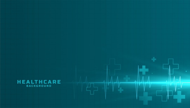 Free Vector medical and healthcare background with cardiograph line