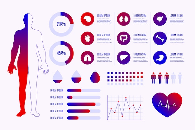 Free vector medical infographic concept