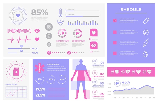 Free vector medical infographic concept