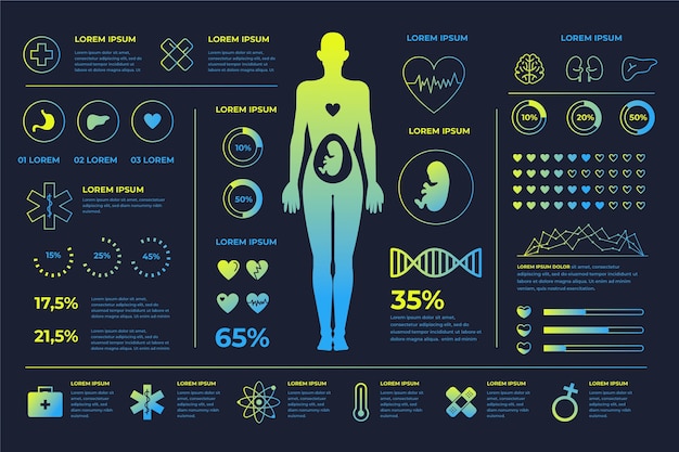 Free vector medical infographic style