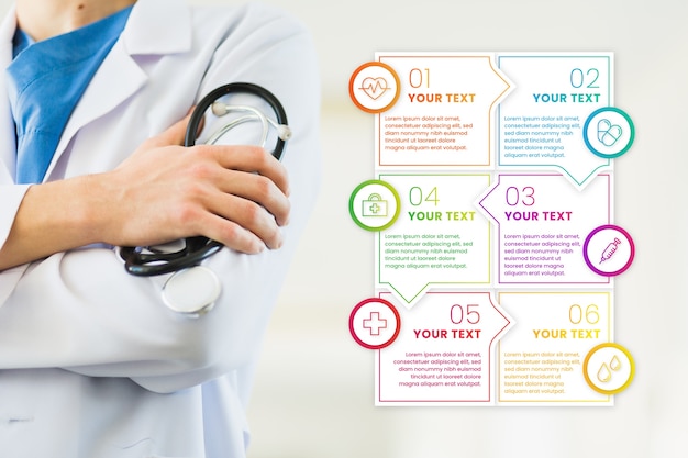 Medical infographic with photo