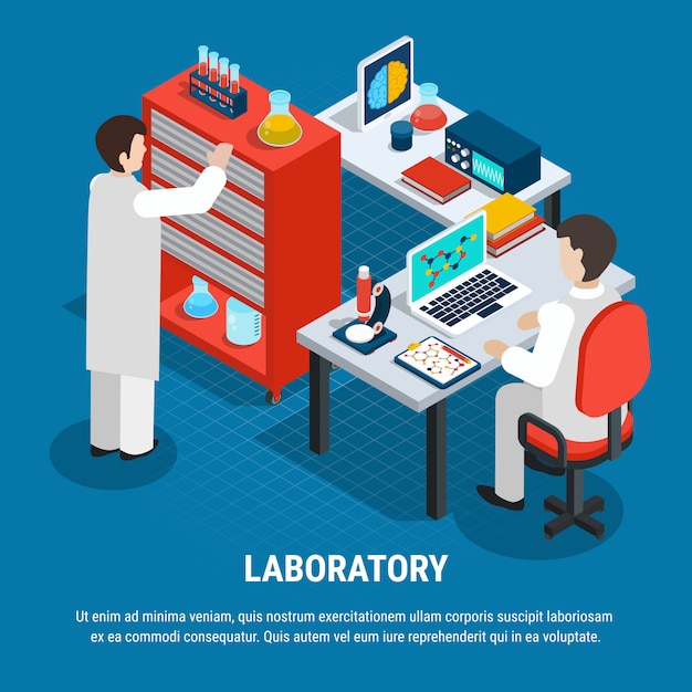 Free Vector medical laboratory isometric 