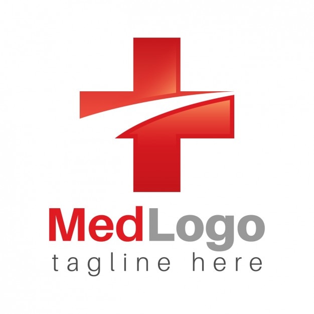 Free vector medical logo, red cross