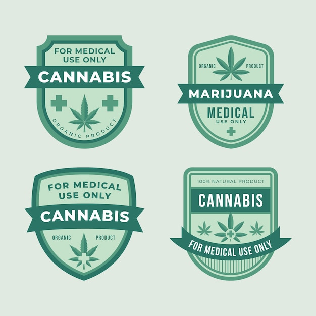 Free vector medical marijuana badges