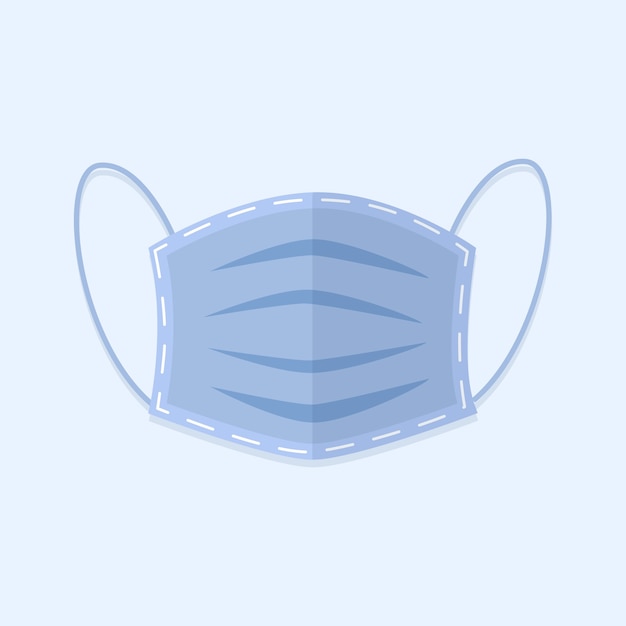 Medical mask in flat design