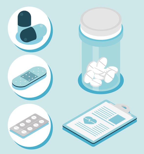 Free Vector medical medicine isometric