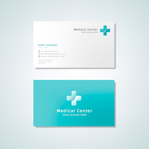 Medical professional business card design mockup