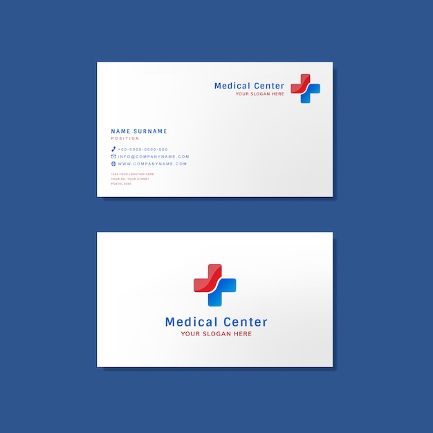 Medical professional business card design mockup