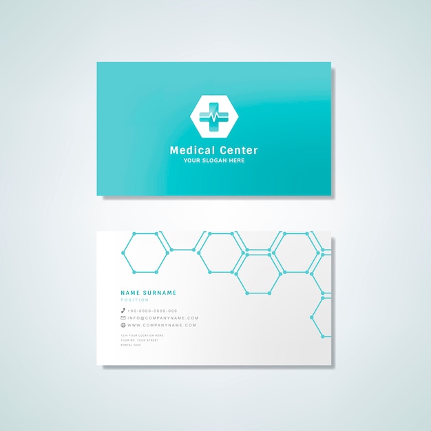 Medical professional business card design mockup