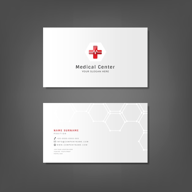 Medical professional business card design mockup