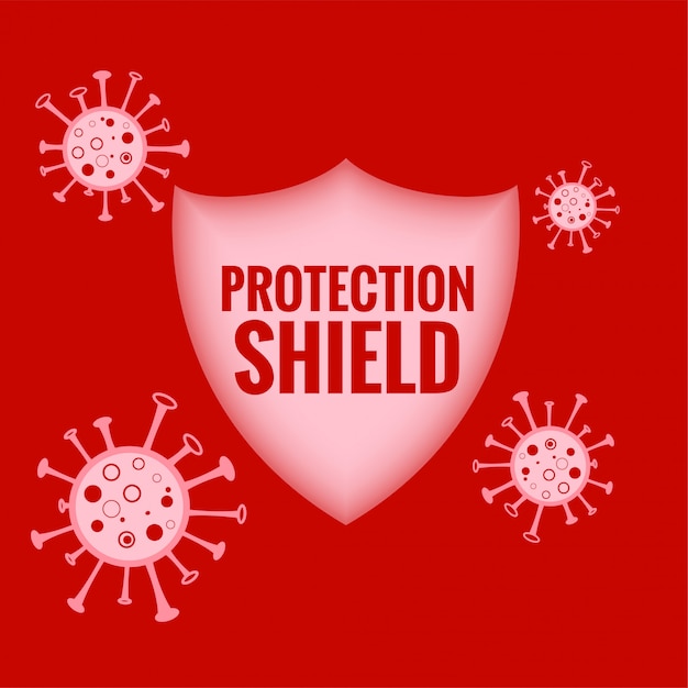 Free Vector medical protection shield stopping and destroying coronavirus