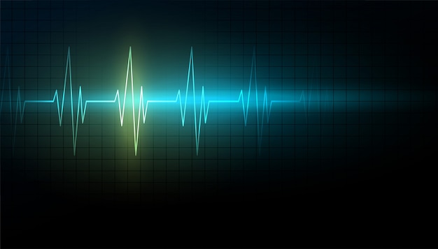 Free vector medical science and healthcare background with heartbeat line