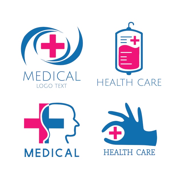 Free Vector medical service logos vector set