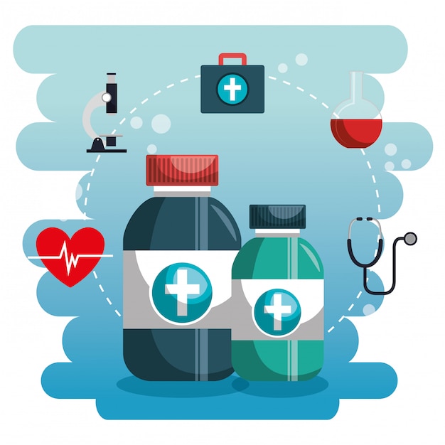 medical service set icons