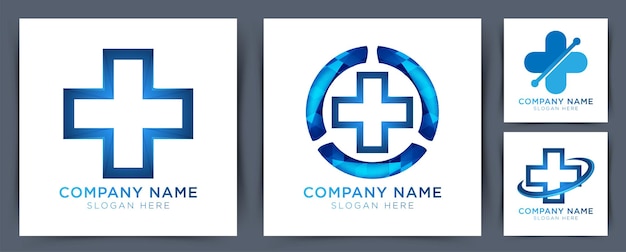 Medical technology gradient blue vector illustration