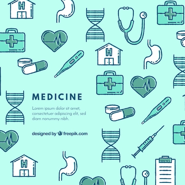 Free vector medicine elements background