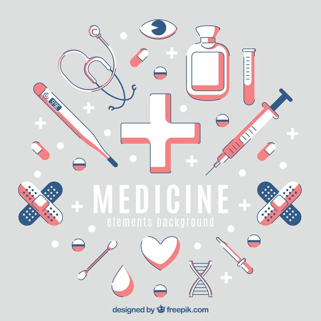 Medicine elements background 