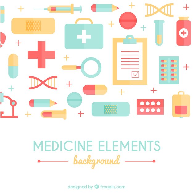 Medicine elements background