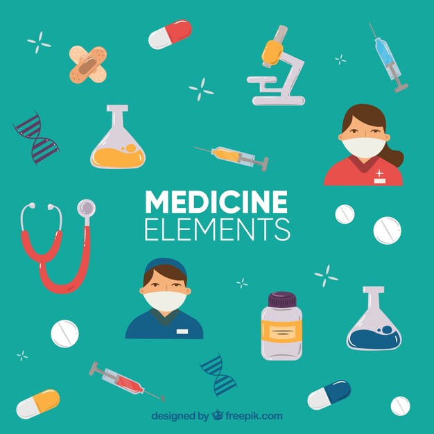 Medicine elements background