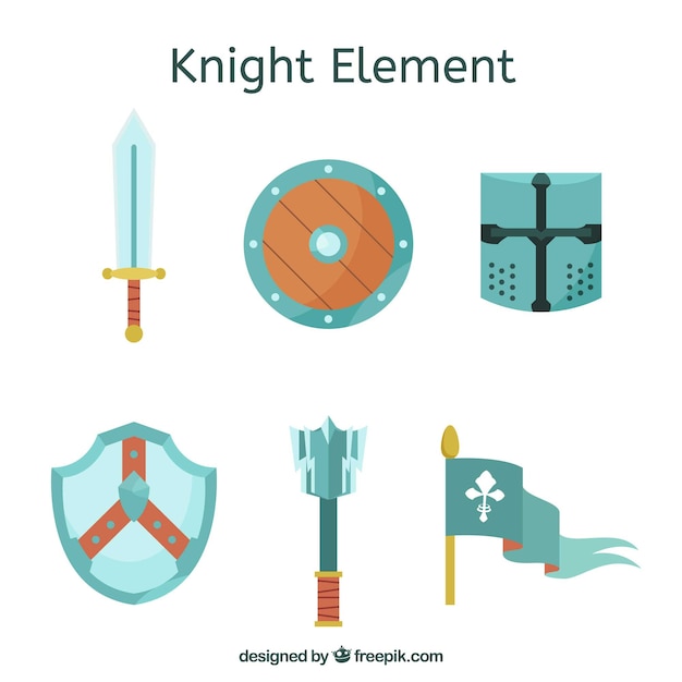 Free Vector medieval weapons and shields