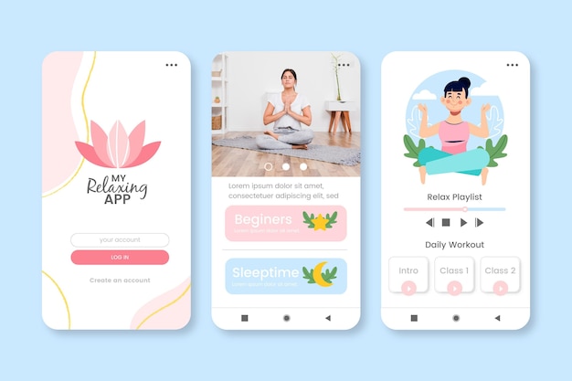 Meditation app template