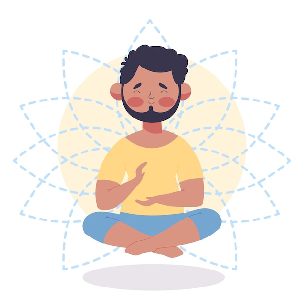 Free Vector meditation illustration concept