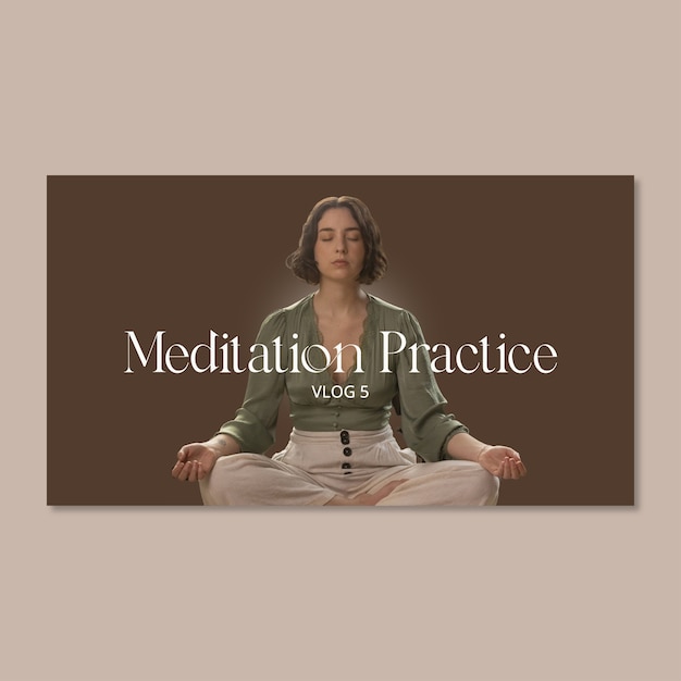 Meditation  youtube thumbnail template design