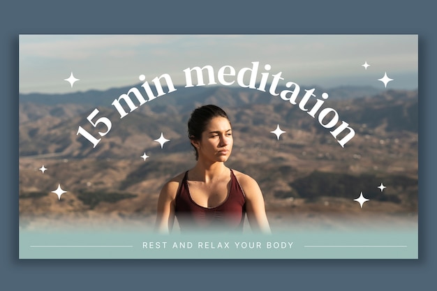 Meditation  youtube thumbnail template design