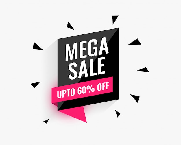 Free vector mega sale banner design for your business promotion