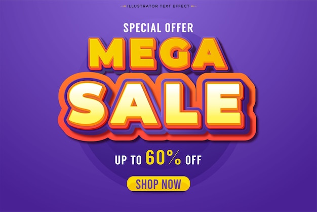 Mega sale banner template design with podium