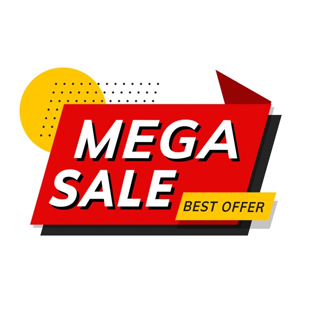 Mega sale best offer shop promotion advertisement vector