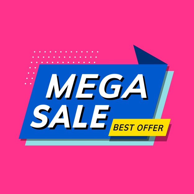 Mega sale best offer shop promotion advertisement 