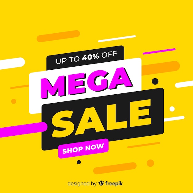 Mega sale shop online sales promotion