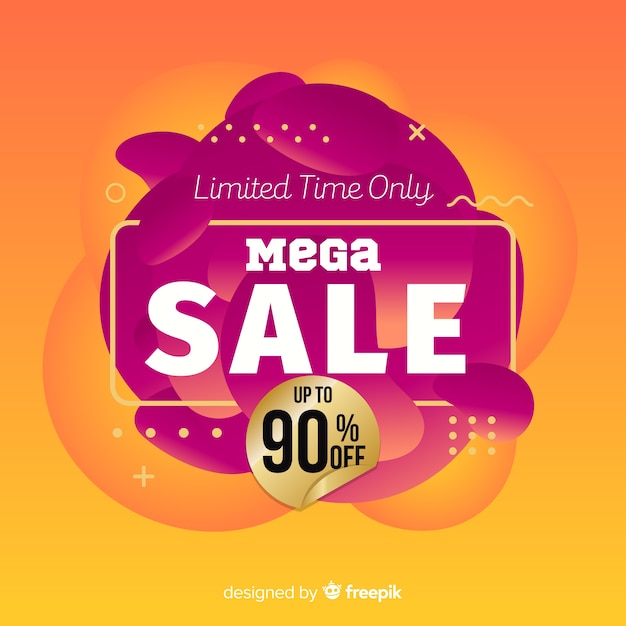 Mega sales background in abstract style