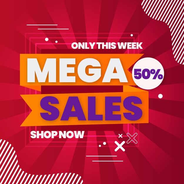 Mega sales background