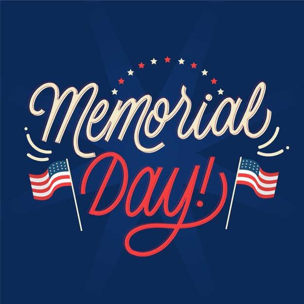 Memorial day lettering design