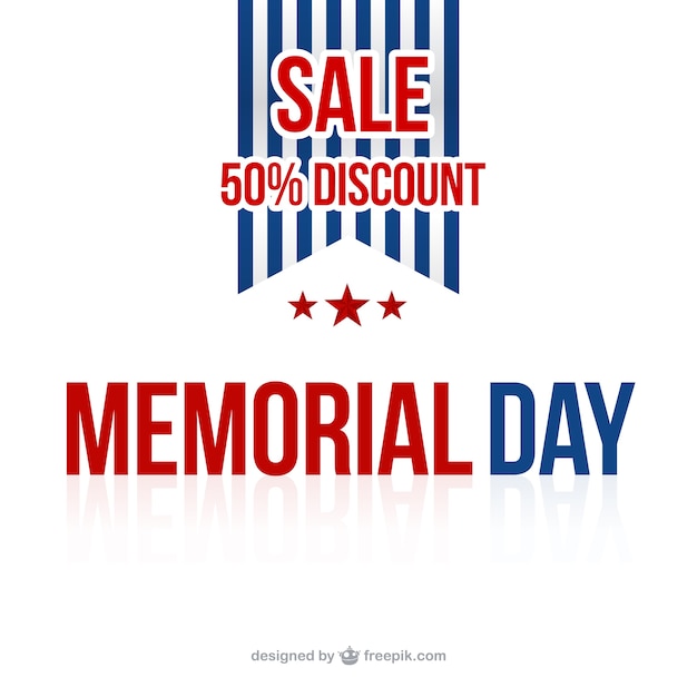 Free vector memorial day sale background