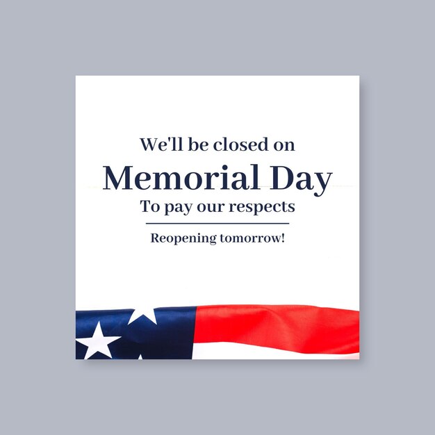 Memorial day template design