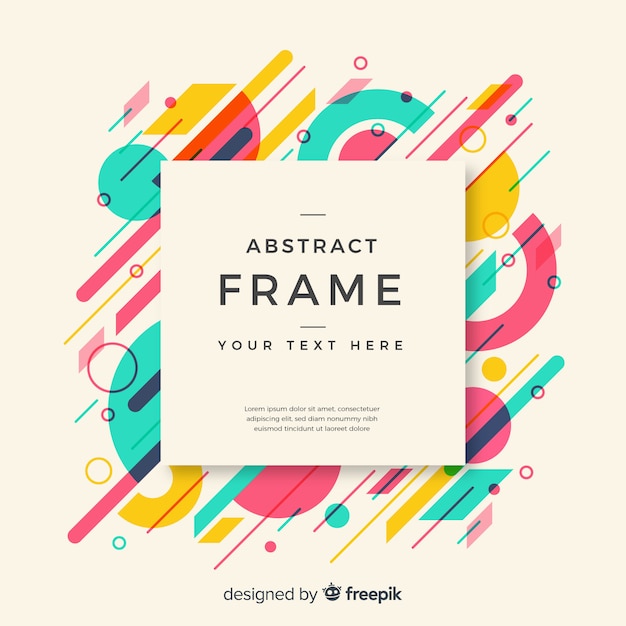 Free vector memphis abstract frame