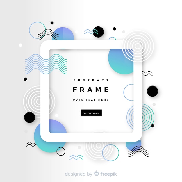 Free Vector memphis abstract frame