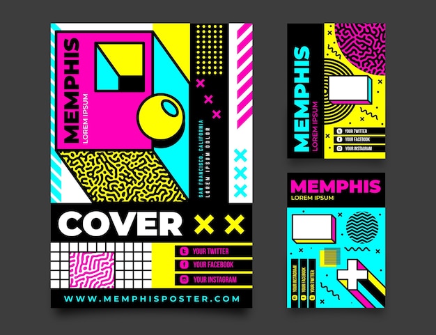 Memphis design cover collection