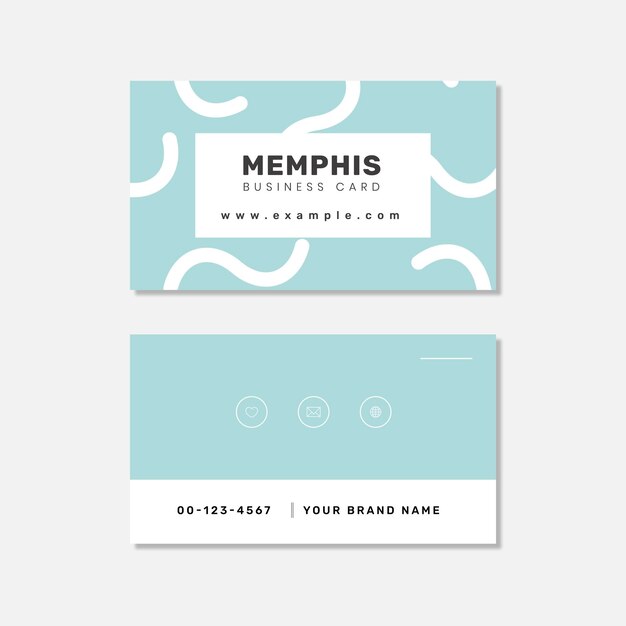 Memphis name card design 