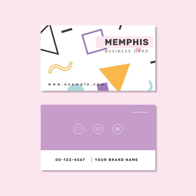 Memphis name card design 