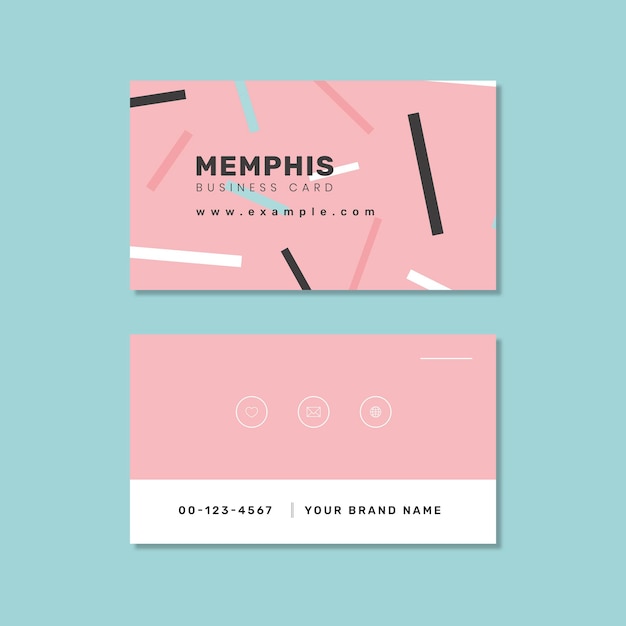 Memphis name card design 