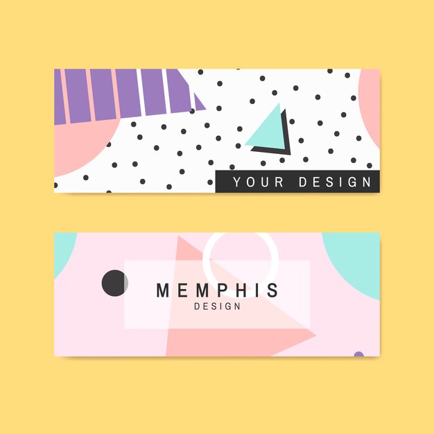 Memphis pattern cards collection